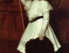 Chase William Merritt Girl in White aka Portrait of Irene Dimock. ,  