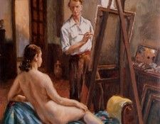 pintor y modelo. Apperley, 
