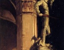 Sargent John Singer Statue of Perseus by Night. ,  