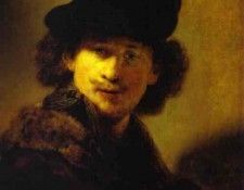 1634 Self-Portrait with Velvet Beret and Furred Mantel 2. ��������� ������� ��� ����
