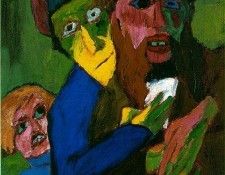 Nolde Excited People, 1913, 102.5x76.5 cm,. ,  