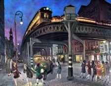 JLM-1928-John Sloane-Sixth Ave Elevated at Yhird Street. , 
