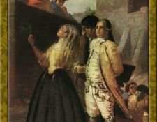 PO Vp S1 12 Francisco de Goya-Le militaire et la Senora.   ,  