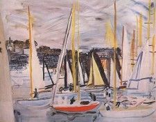 dufy harbor at deauville 1935. , 
