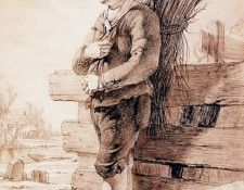 Strij van Jacob Standing man with branches Sun. Strij,  