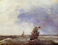 Jongkind Johan Berthold Ships at Sea. Jongkind, ����� ��������
