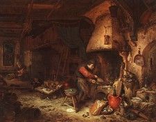 Ostade,van An Alchemist, 1661, National Gallery, London.. ,  