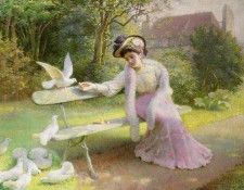   [Feeding the Doves]. ,  