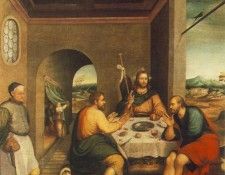 Bassano,J. Supper at Emmaus, ca 1538, 235x250 cm, Chiesa, Ci. �������, ����� ����� �� �����
