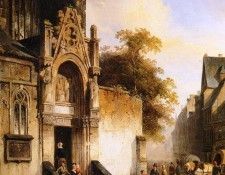 Springer Cornelis Coming out of church Sun. Springer, 