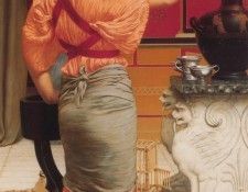 Godward Lesbia with her Sparrow. ,  