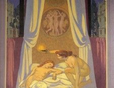 Denis Maurice Psyche Discovers That Her Secret Lover Is Cupid. , 