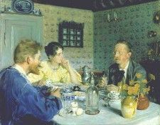 Kroyer Peder Severin Almuerzo con Otto Benzon. Kroyer, ����� �������