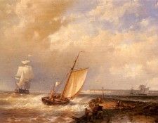 Hulk Abraham A Dutch Pink Heading Out To Sea With Shipping Beyond. , 
