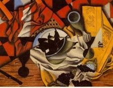 Gris Pears and grapes on a table, 1913, 54.5x73 cm, Mr. amd . Грей, Джон
