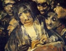 Goya The Great He-Goat or Witches Sabbath, ca 1821-23, Detal.   ,  