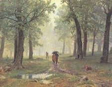 Shishkin Ivan Rain in the Oak Grove 1891. ,  