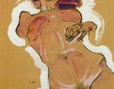 Schiele Female nude, 1910, Graphische Sammlung Albertina, Wi. , 