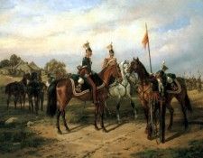 Begegnung Russischer Ulanen Und Dragoner. �����, ���� �������