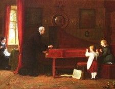 Hardy Frederick Daniel (British) 1826 to 1911 The Piano Tuner SnD 1881 O C 49.5 by 62.9cm. ,  Frderick