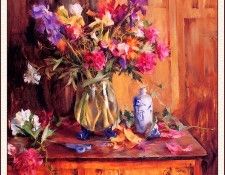 bs-flo- Quang Ho- Iris And Peonies.  
