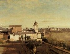 Corot Rome the Trinita dei Monti View from the Villa Medici. ����, ���-������-������