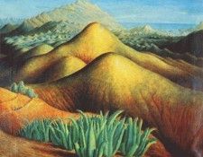carrington mountain ranges from yegen andalusia c1924.  
