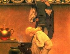 Maxfield Parrish Violetta and Knave Examining Tarts, 1925 sqs. , Maxfield