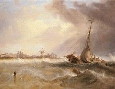 Carmichael john Wilson Shipping Off A Coast In Choppy Seas. ,  