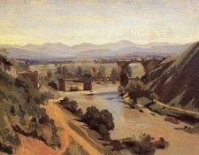 Corot The Augustan Bridge at Narni. , --