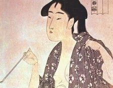 utamaro woman smoking early-1790s. , 
