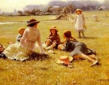 Blacklock William Kay A Picnic Party. Blacklock,  
