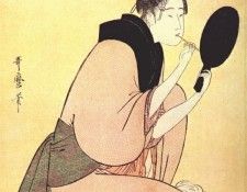 utamaro beauty putting on rouge mid-1790s. , 