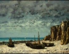 Courbet Boats on a Beach, Etretat, after 1869, NG Washington. , 