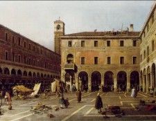 Canaletto The Campo di Rialto, ca 1758-63, 119x186 cm, Gemal. ���������