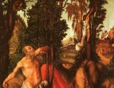 Cranach d.a. St. Jerome Penitent, 1502, oil on panel, Art Hi. ,  