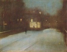 whistler nocture, green and gold (chelsea snow) 1876. Whistler