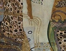 Klimt Water Serpents, 1904-1907, mixed technique on pergamen. , 