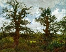 Landscape with Oak Trees and a Hunter CGF. ,  