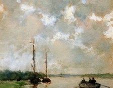 Weissenbruch Hendrik Johannes Rowing on the river Sun . Weissenbruch, �� �������