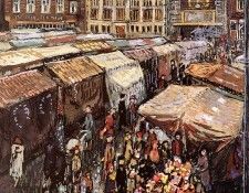 Petri Hans Marktdrukte op Schefferplein Sun. , 