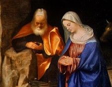 GIORGIONE THE ADORATION OF THE SHEPHERDS, DETALJ 7. 
