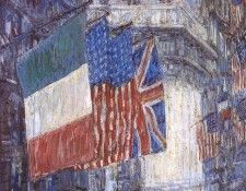 hassam avenue of the allies (flags on the waldorf) 1917. ������, ������