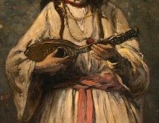 Corot Gypsy Girl with Mandolin, probably c. 1870-1875, Det(2. , --
