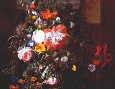 ruysch roses convolvulus poppies etc c1745. �����, ������