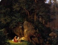 RICHTER Adrian Ludwig Genoveva In The Forest Seclusion. ,  
