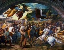 Encuentro del Papa Leon I con Atila. Рафаэль