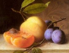 Wilms Joseph Peter Stilleben Mit Pfirsich Und Pflaumen. �������, ����� ������