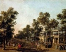 Canal Giovanni Antonio View Of The Grand Walk vauxhall Gardens With The Orchestra Pavilion. 