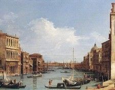 Canaletto The Grand Canal from Campo S. Vio towards the Bacino. 